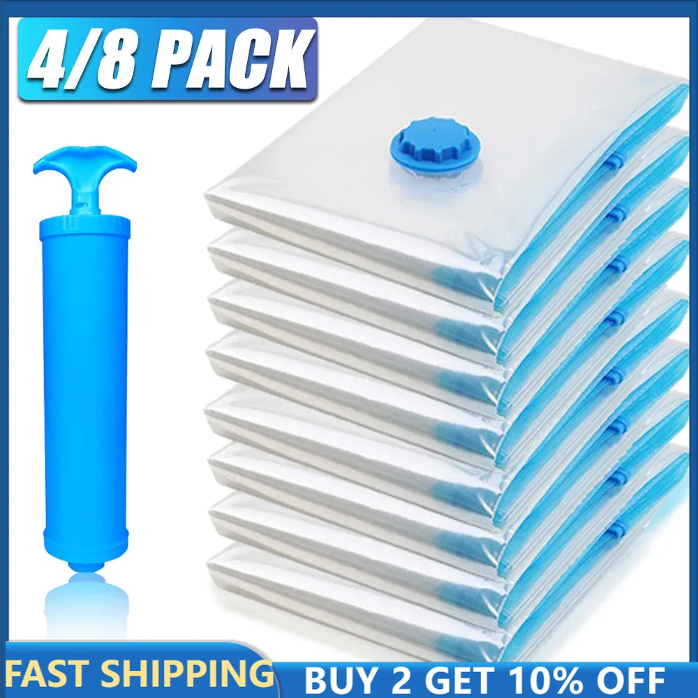 8/4/3PCS Reistassen Bespaar Ruimte Opbergtas Organizer Vacuümdeken Zak Vacuümzak Kleding Kussen Beddengoed DekenOpslag
