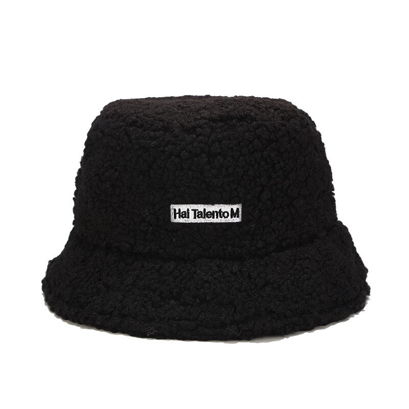 Vinter uld spand hat panama til mænd kvinder udendørs sport hip hop cap fiskeri sol hat panama til piger dreng vinter hatte: Bogstav sort