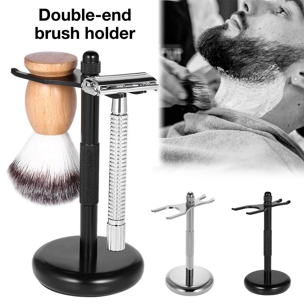 Mænd barbermaskine holder legering barberbørste holder barbermaskine holder barberholder værktøjsholder badeværelse barbermaskine tilbehør