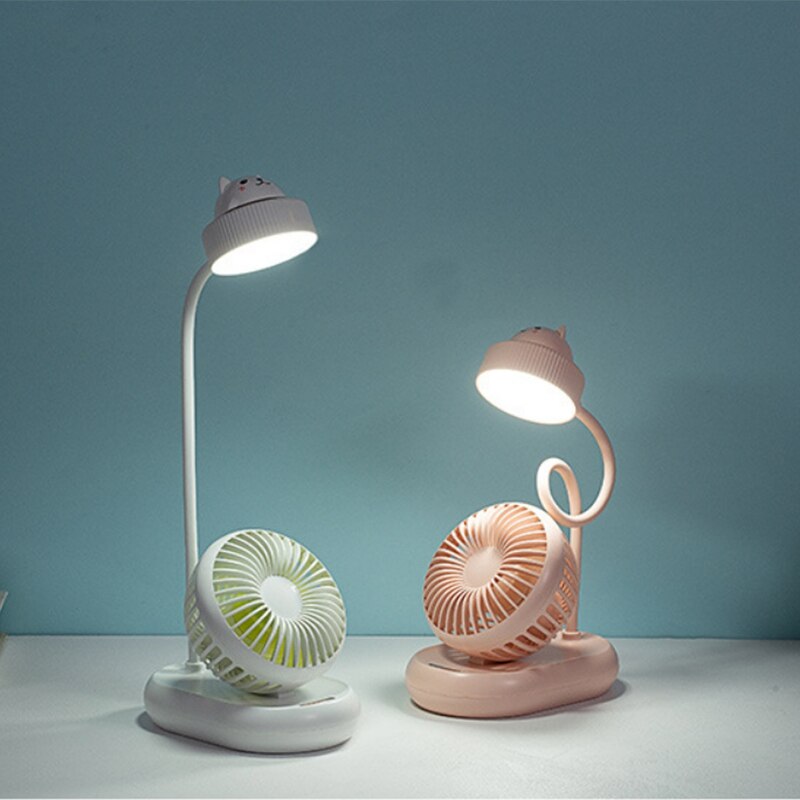 Multifunctional Desk Lamp Fan Desktop USB Large Wind Fan