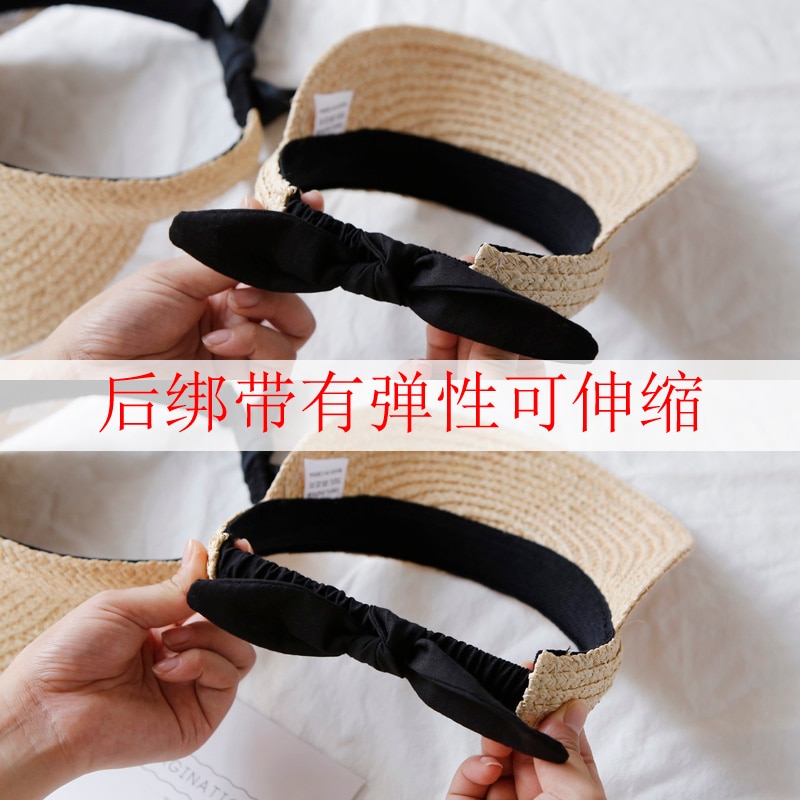 Chapeau d'été en paille raphia pour bébé, pour filles, pare-soleil uv, bob, haut pour tout-petits, casquette à air, visière à nœud, chapeau de plage pour enfants de 2-8 ans