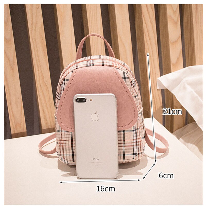 Mini Backpack Women PU Leather Shoulder Bag For Teenage Girls Kids Multi-Function Small Bagpack Female Ladies School Backpack