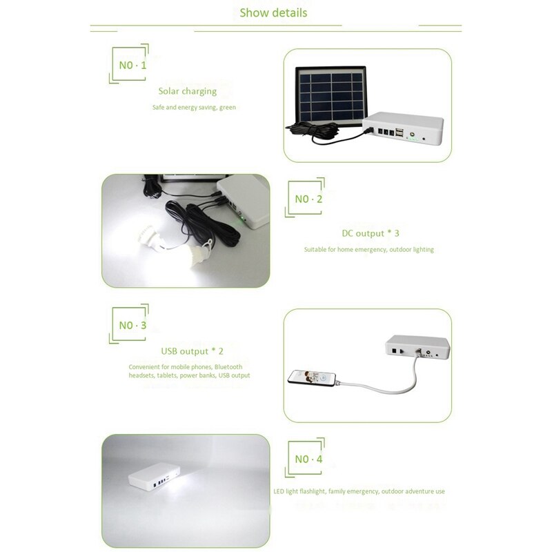 Mini Solar Generator System Portable Home Generator Power Solar System