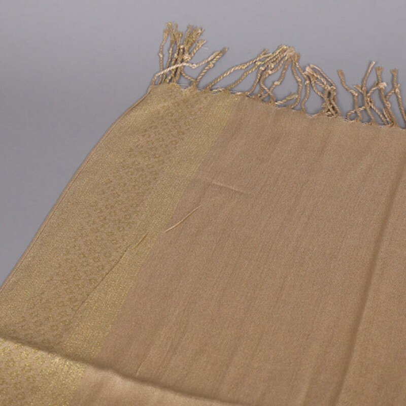 NEUE frauen Gold baumwolle einfarbig muslimischen kopf schal schals und wickelt pashmina bandana weiblich foulard damen hijab speichert
