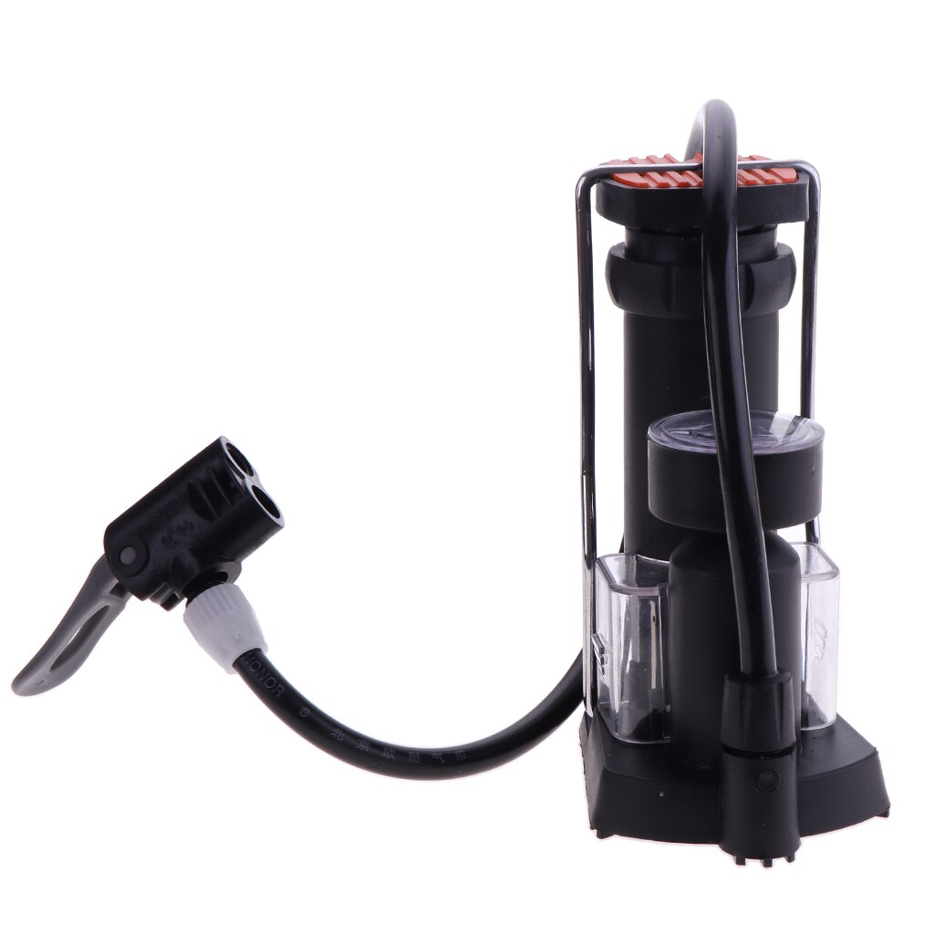 Lightweight Bike Foot Activated Pump W/ Pressure Gauge Mini Air Pump