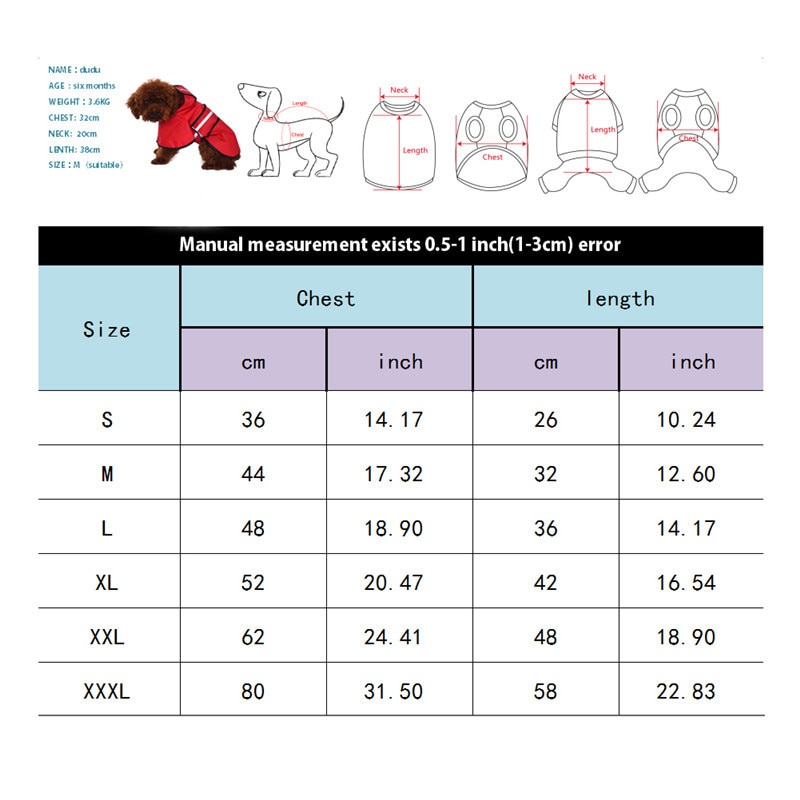 Chubasquero reflectante para perro, chaqueta impermeable para la lluvia, mono, pequeños y grandes ropa para perros, cachorros S/M/L/XL/XXL