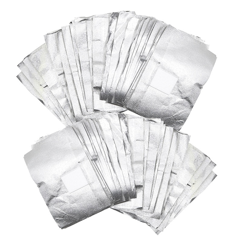 100 stks/zak Aluminiumfolie Embossing Nail Art Soak Off Polish Nagel Verwijderen Wraps Nail Handdoek Gel Polish Remover Manicure Tool
