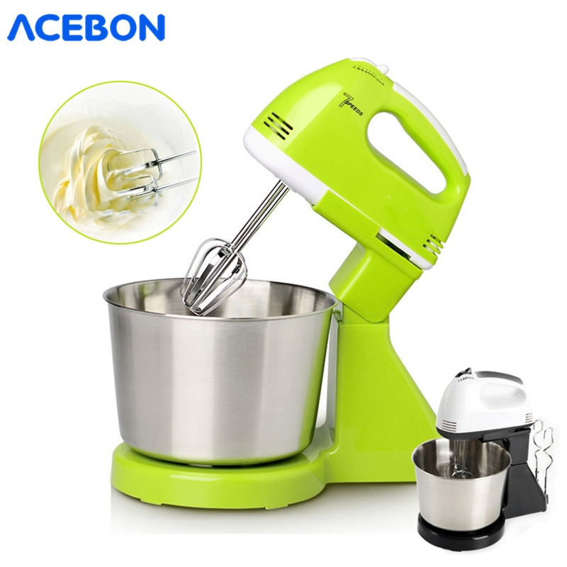 Elektrische Keuken Voedsel Mixer Tafel & Stand Cake Deeg Mixer Handheld Eiklopper Blender Bakken Slagroom Machine 7 snelheid