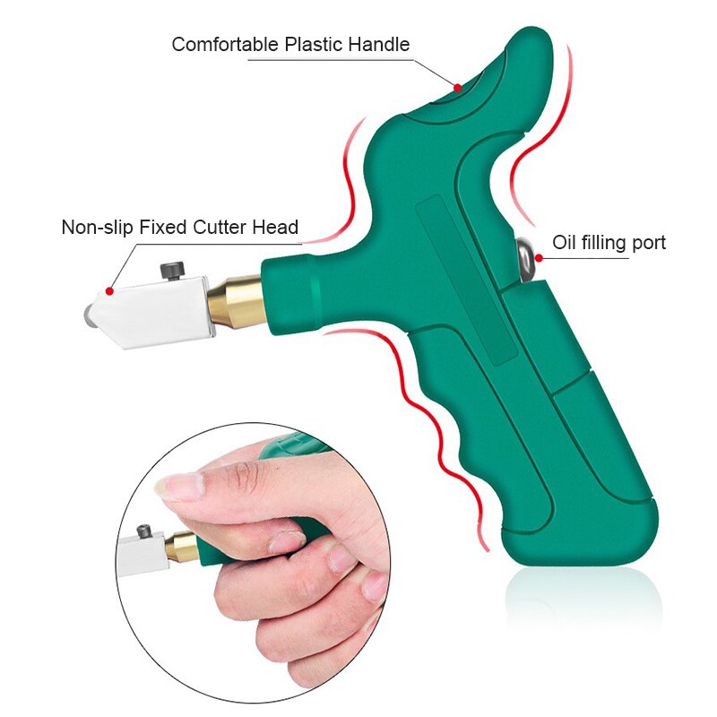 Portable Tile Glass Cutter Set High-strength Diamond Cutting Head Multi-functional Handheld Glass Opener Home Construction Tools
