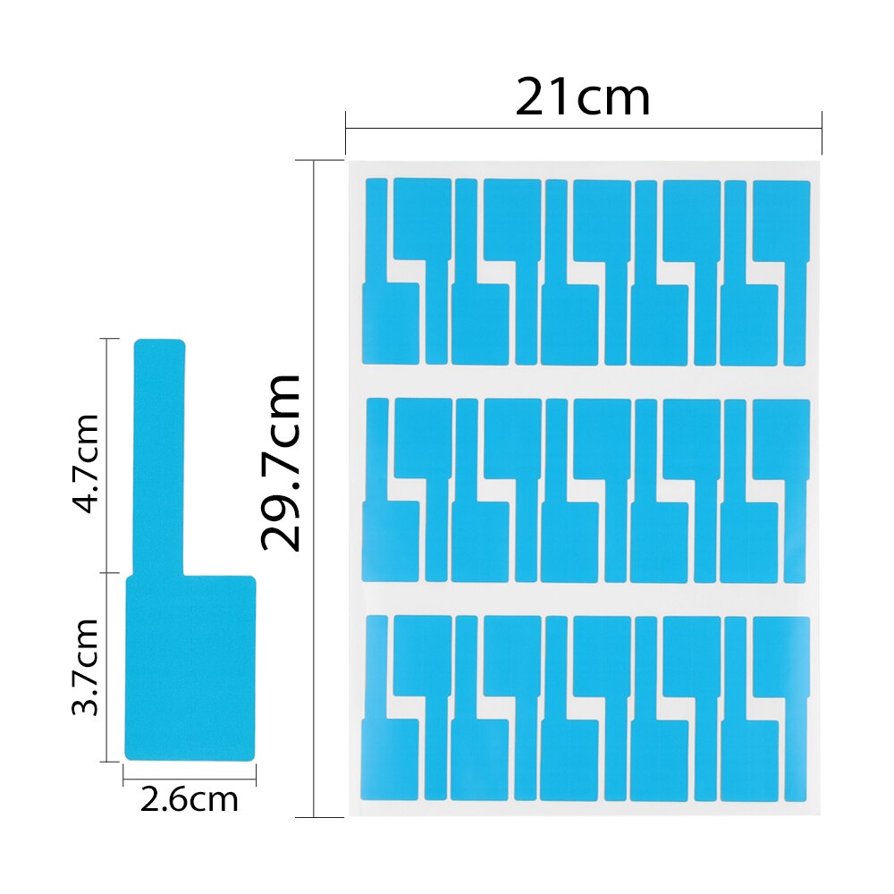 Waterdichte netwerkkabellabels, identificatielabels, zelfklevende vezelorganizers, kleurrijke, handige markeerstift