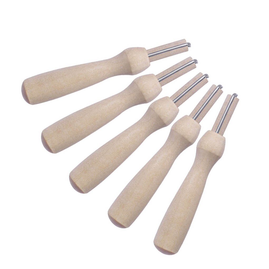 Lmoikesz Supporti In Legno Per Aghi Da Feltro, Set Da 5 Pezzi, Manici Ergonomici Per Infeltrimento E Cucito, Ricambio Universale