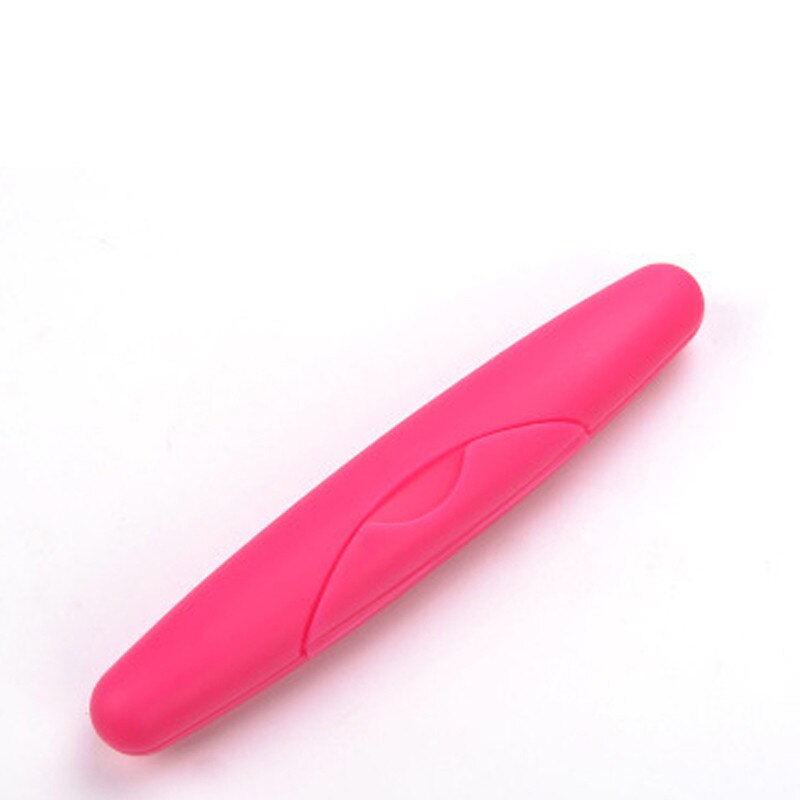 Caja de cepillo de dientes portátil para viaje, estuche de almacenamiento impermeable a prueba de fugas con tapa, color rosa, ideal para senderismo y acampada: red