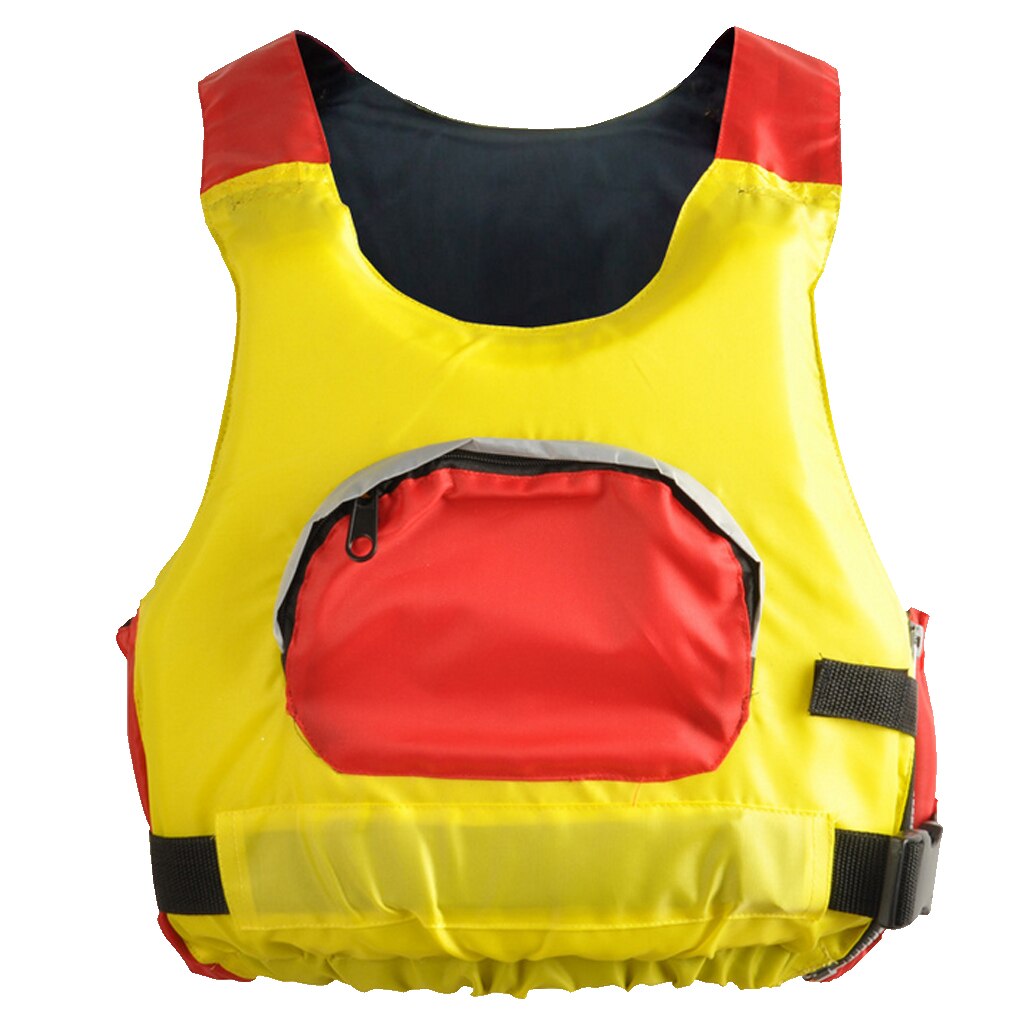 CE Approved Swimming Flotation Device Water Ski Buoyancy Aid Safety Harness Vest Side Zipper Adult Yellow
