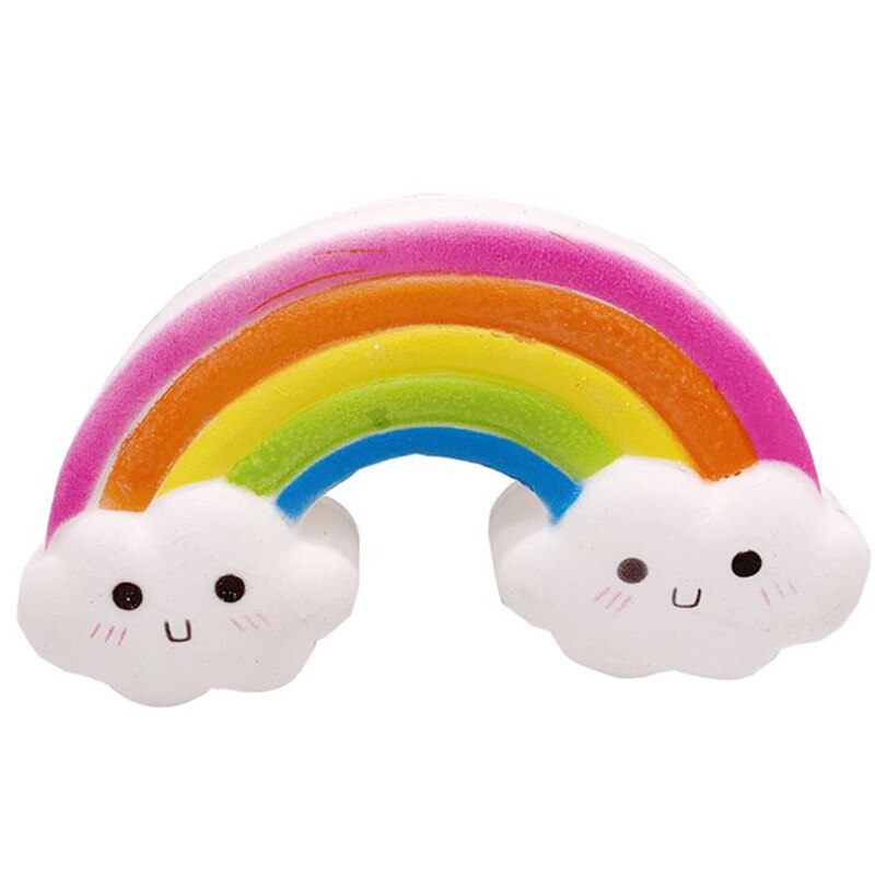 Jumbo Smiley Regenbogen Squishy Langsam steigend Simulation Brot Weicher Duft quetschen Spielzeug betonen Linderung Spaß Sammlung für Art Weihnachten Spielzeug: Ursprünglich Titel