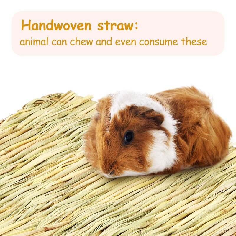 8 stuks grasmat geweven bedmat voor kleine dieren konijnennest kauwspeeltje bed speelgoed voor cavia papegaai hamster