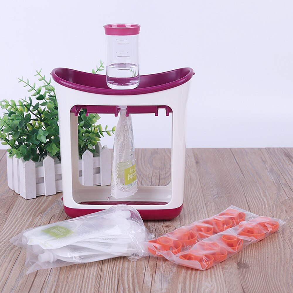 Baby Food Maker Food Squeeze Station Infant Feeding Containers Storage Kids Fruit Puree Packing Machine Toddler Solid Juice Make