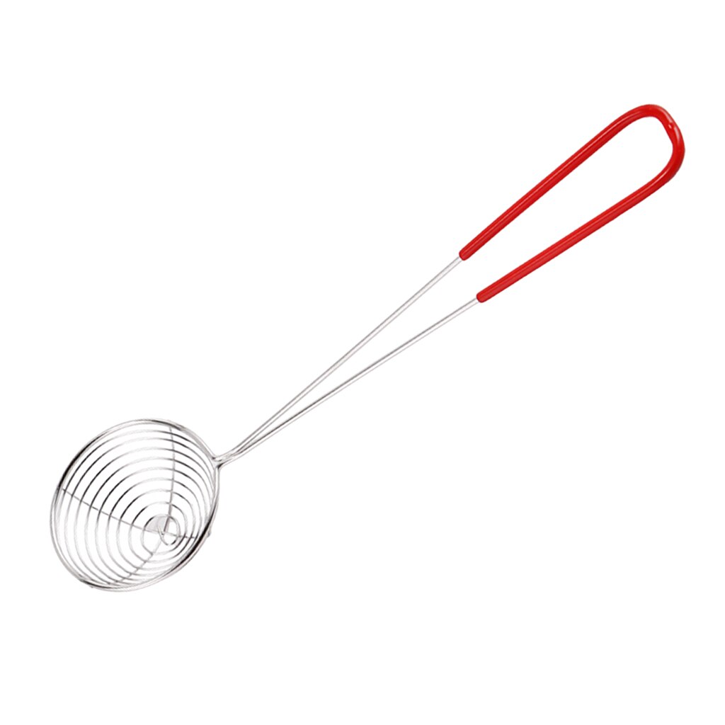 Rvs Pot Scoop Zeef Food Skimmer Gat Mesh Pollepel Lepel