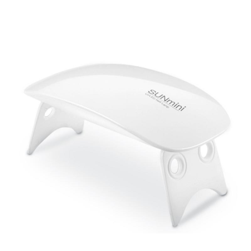 Lámpara UV de 36W/6W, lámpara LED para uñas, secador de uñas, luz solar para uñas de Gel de manicura, lámpara de secado para barniz de Gel, herramienta inteligente de sincronización para uñas: 6W White