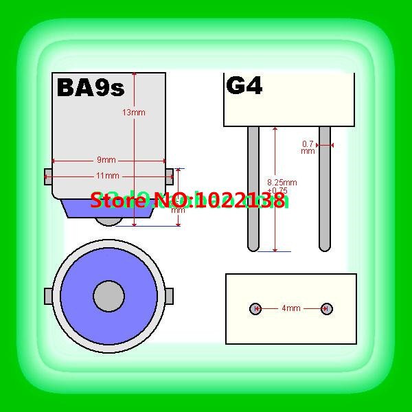 BA9s to G4 Holders Lamp socket Converters BA9s to ... – Grandado
