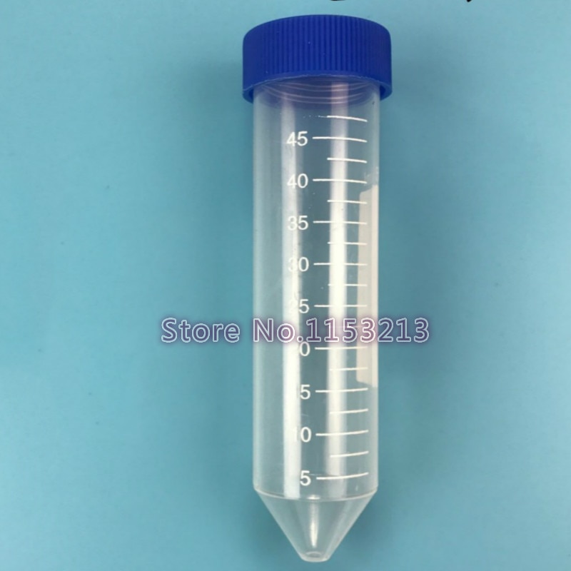 Plastic Centrifuge Tubes With Clear Scale 50ml Bottom Tip Test Tube With Screw Cover Sample EP Tube 50pcs