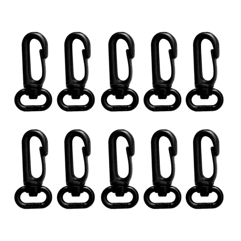 10x Sterke Plastic Swivel Snap Hook Clip Voor Duiken 12 Mm Webbing Riem