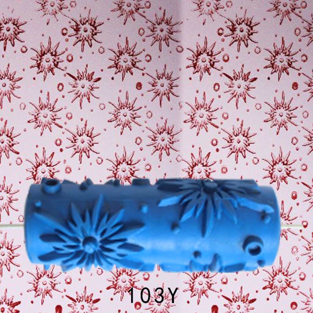 Embossed Paint Roller 5.9 inch Rubber Wood Pattern Graining Knurling Tool for Wall Ceilings Decoration DIY Arts Crafts Project