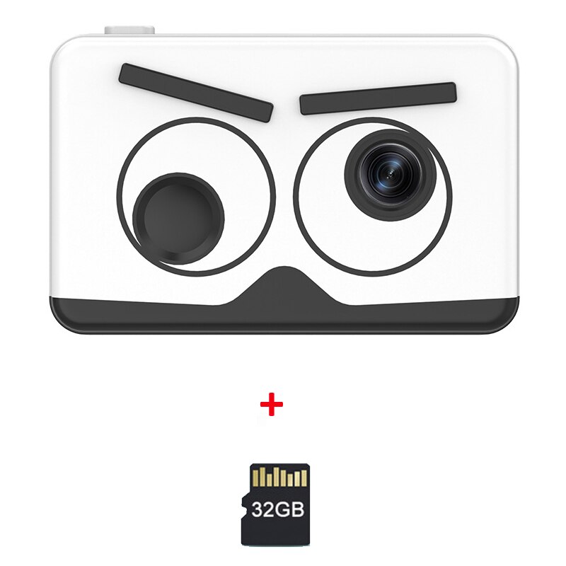 Kids Camera Leuke Cartoon Digitale Camera Voor Kinderen 1080P 20MP 2.0 Inch Scherm Foto Video Camera Voor jongens Meisjes: White-32GB