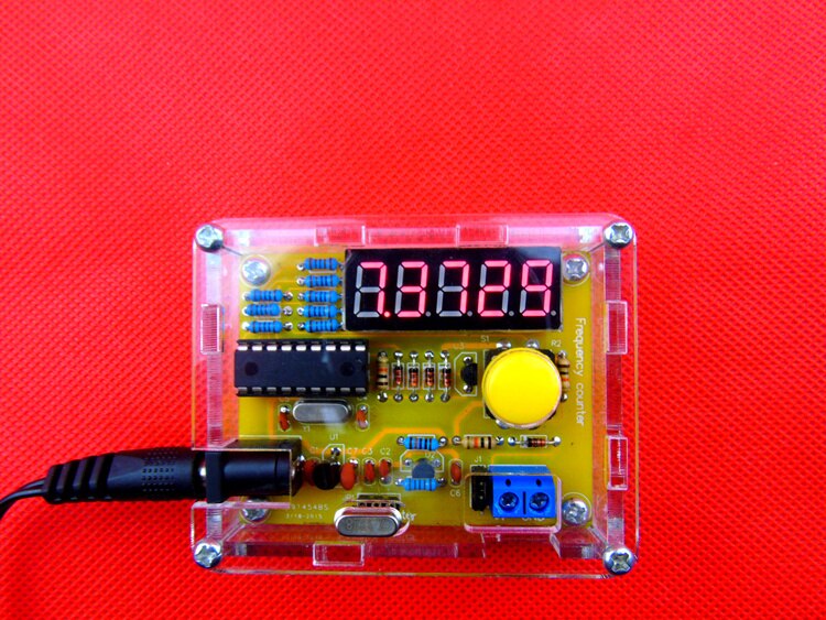 Diy Kits 1Hz Tot 50 Mhz Kristal Oscillator Frequentie Counter Meter Digitale Led Pic Met Case