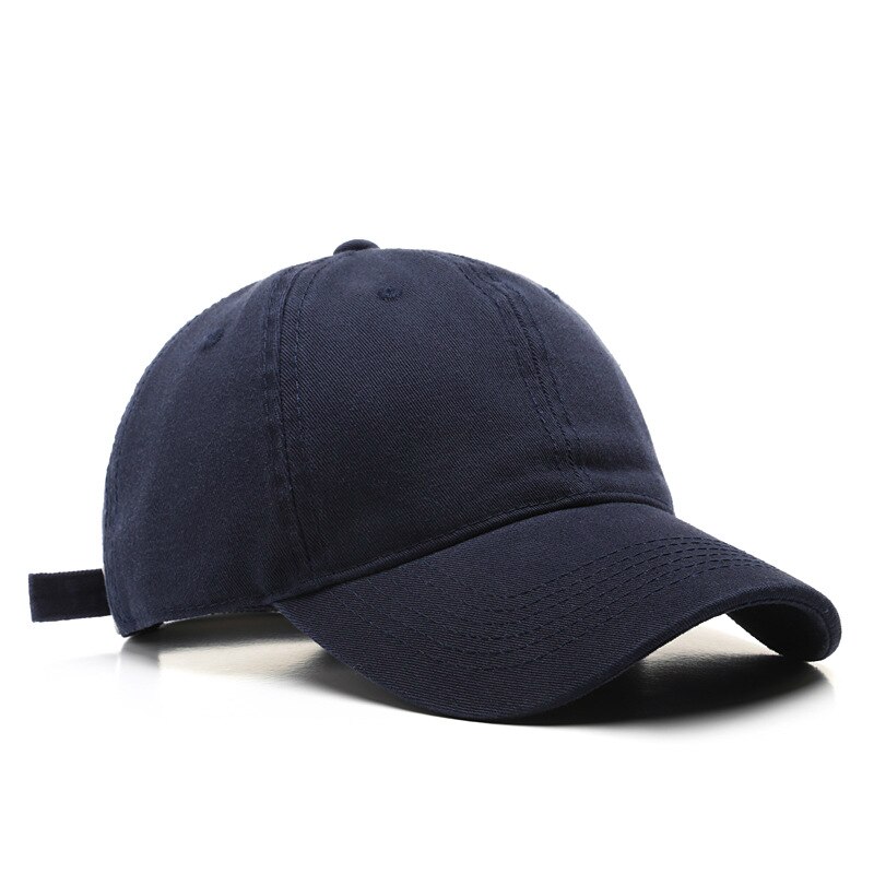 Boné de beisebol de alta qualidade para homens e mulheres moda algodão cor sólida chapéu lavável casual snapback chapéu atacado: Navy