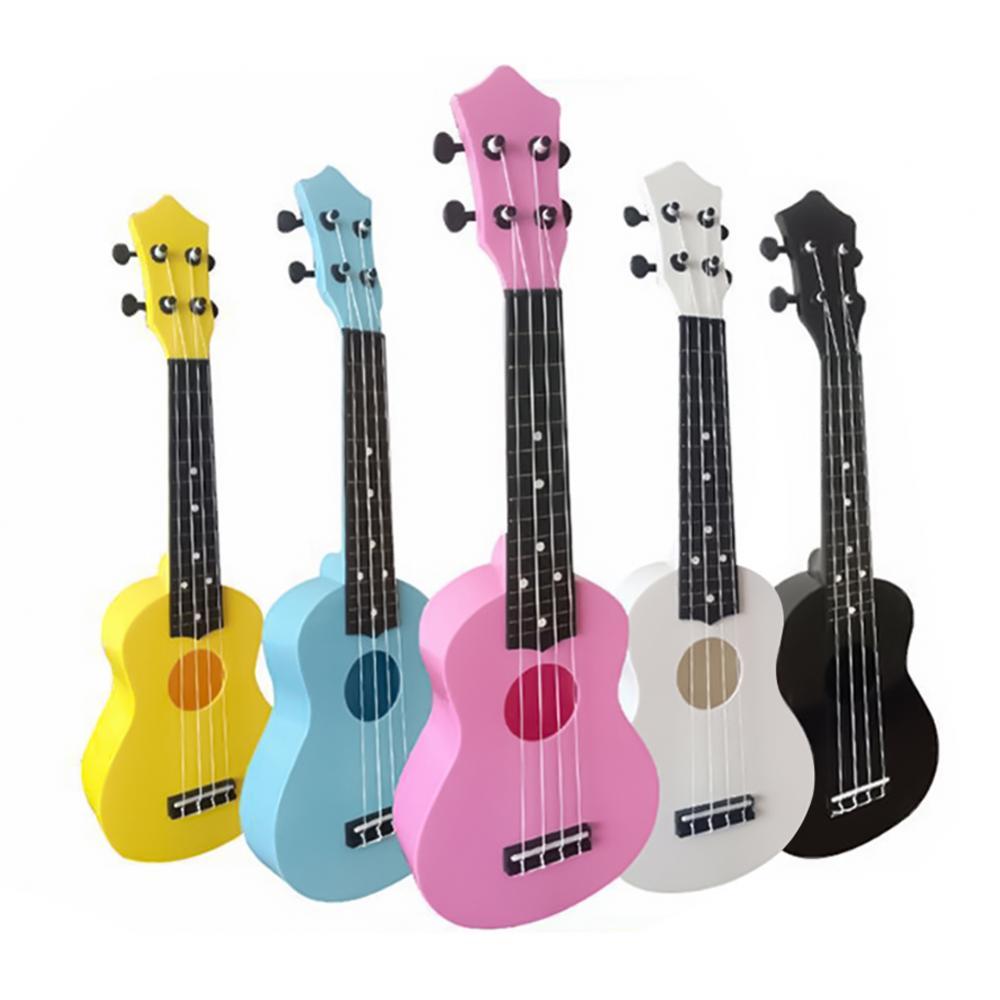 Ukelele de plástico de 4 cuerdas para niños, instrumento Musical pequeño, 21 pulgadas