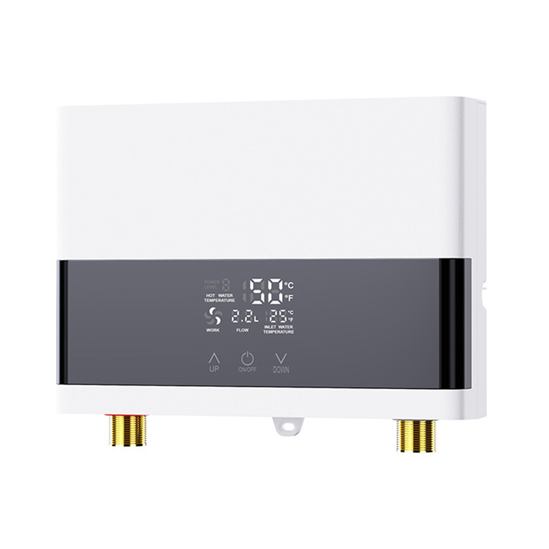 110V 220V Instant Water Heater Bathroom Kitchen Wall Mounted Electric Water Heater LCD Temperature Display with Remote Control: SKY BLUE