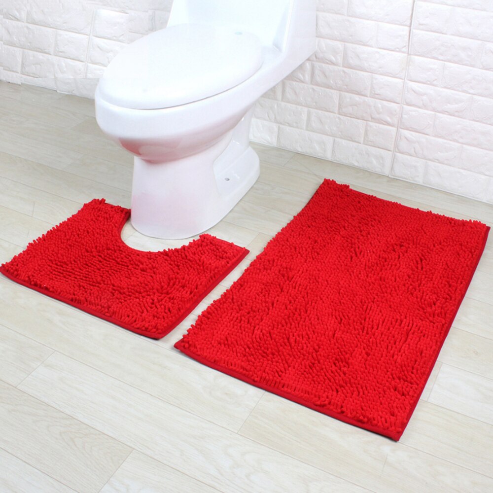 2 stuks - slip badmat badkamer tapijt tapijt set flanellen keuken badmat tapijt badkamer toilet mat wasbaar toilet tapijt