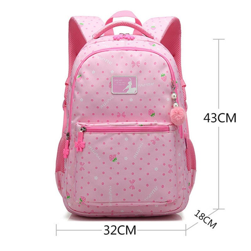 Junior High School Backpacks For Girls Primary Kids Bags two Size Large Capacity School Bags For Children Girls: pink big