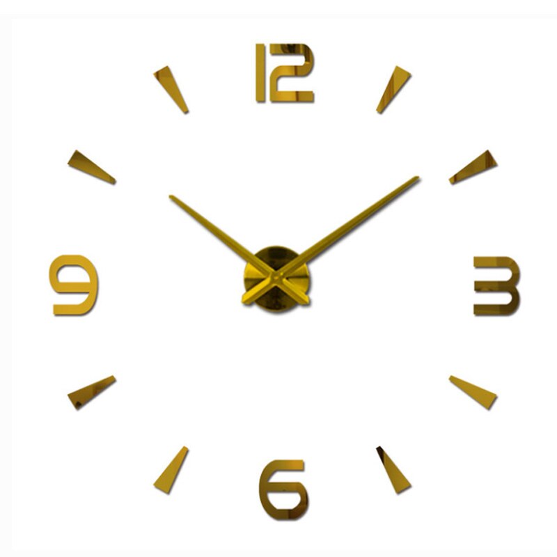 De pared grande reloj 3D DIY de aguja relojes espejo de acrílico relojes adhesivos sala de decoración del hogar, Europa horloge