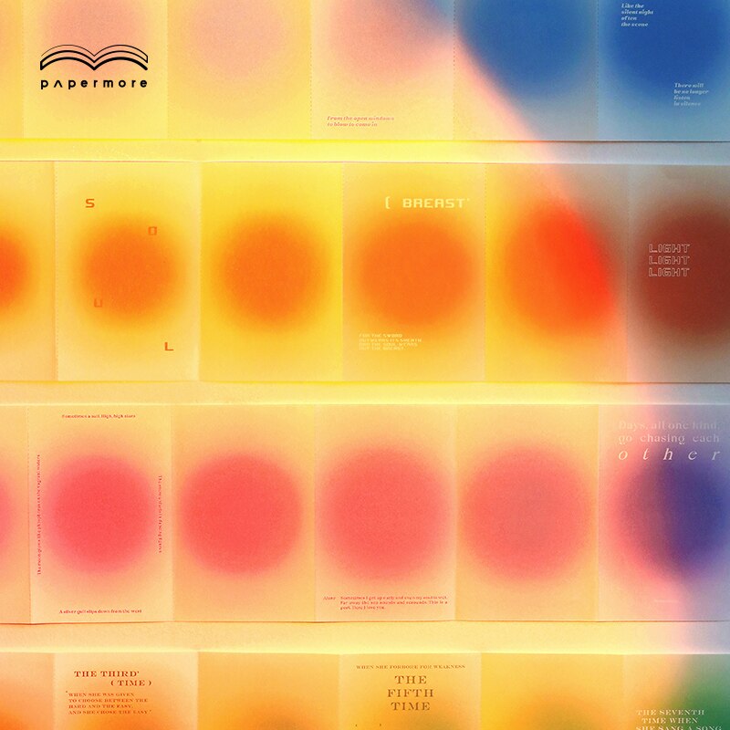 Special Paper Folding Note Paper Sunset Series message material Paper