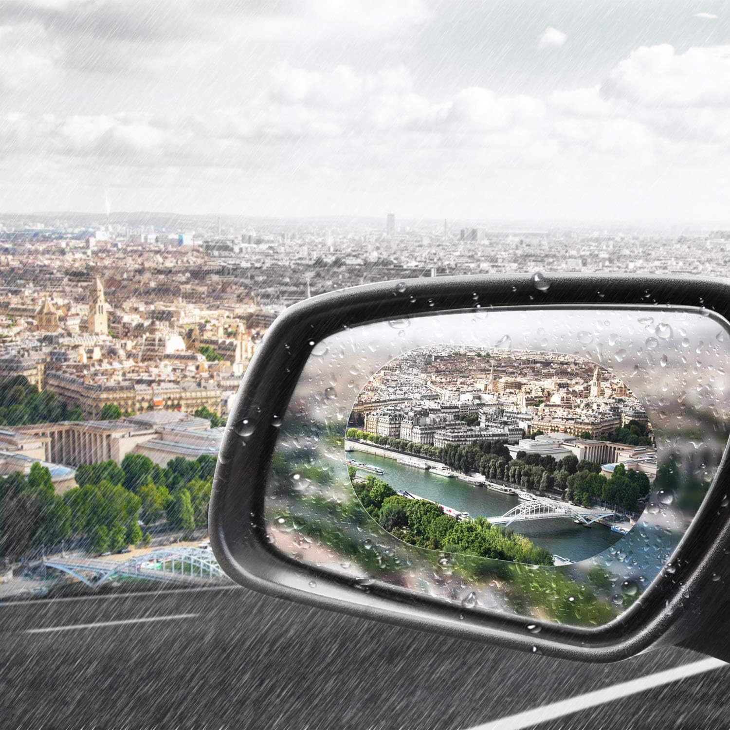 Novo filme à prova de chuva adesivo espelho retrovisor do carro protetor à prova de chuva anti nevoeiro adesivo à prova dwaterproof água janela do carro adesivo transparente