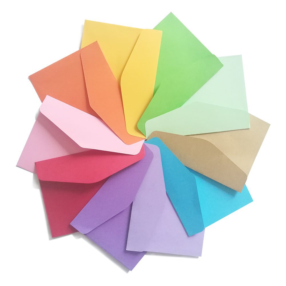 Coloffice 10 pièces/ensemble bonbons couleur jolie enveloppe banque carte de membre sac de rangement blanc petit enveloppe école fournitures de bureau