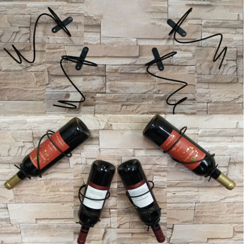 Porte-bouteille de vin mural en fer, 1 pièce, étagère d&#39;affichage, Bar de cuisine, organisateur de stockage d&#39;exposition, décoration de la maison