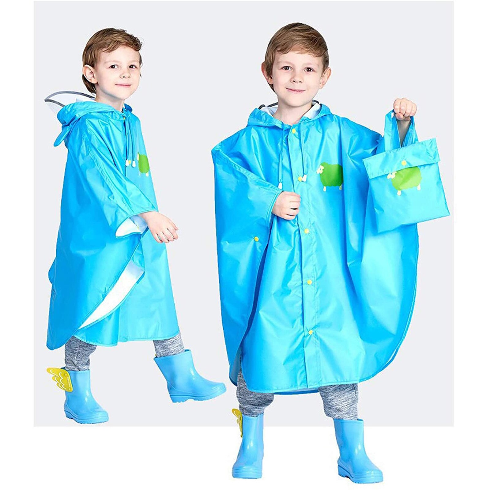 Chubasquero impermeable para niños y niñas, chaqueta impermeable con de dibujos animados en 3D para exteriores