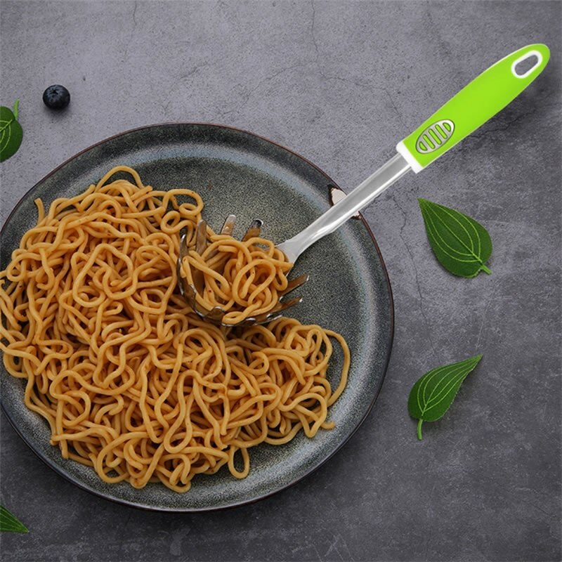 Rvs Pasta Scoop Server Spaghetti Opdienvork Tang Lepel Vorm Noodle Measurer Houder Koken Gereedschap Keuken Gadgets