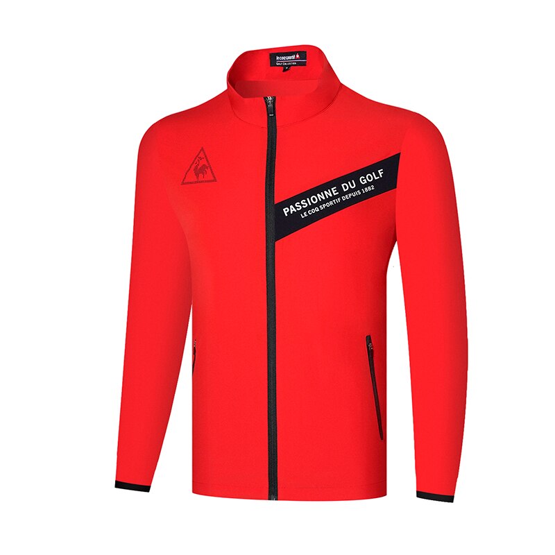 2022 frühjahr Und Sommer Neue Männer Kleidung der Golf Dünne Lange Ärmeln Windjacke Winddicht Schnell Trocknend Weiß Oder Rot Sport jacke: Rot / XXXL
