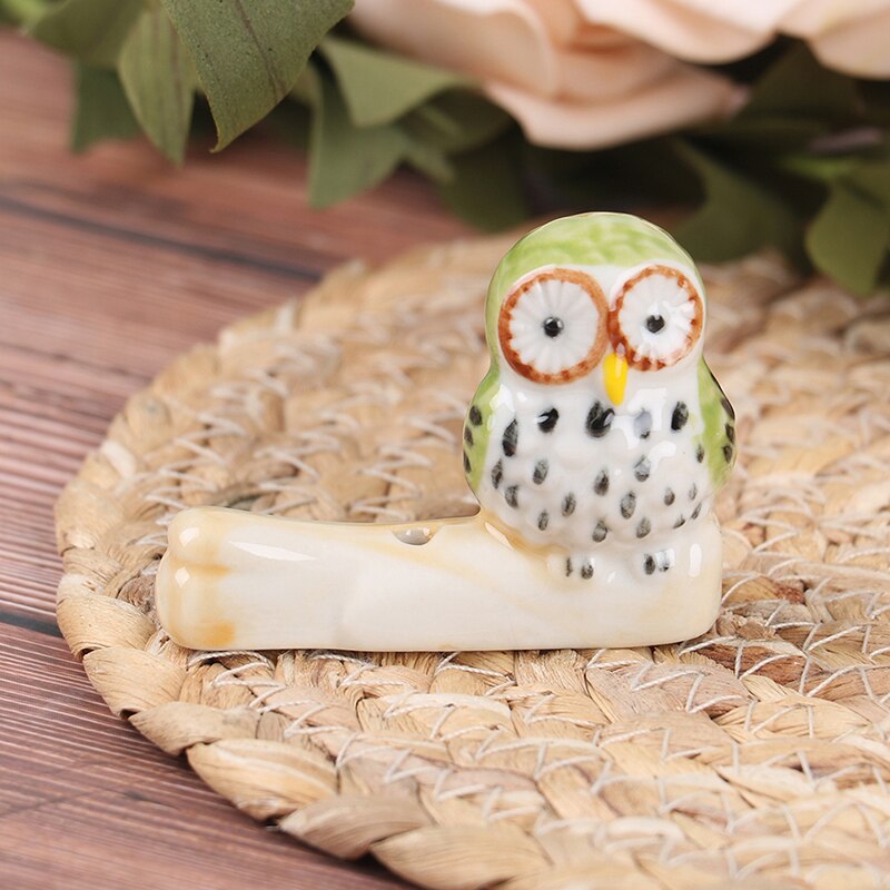 Ceramic Owl Incense Stick Rack Incense Burner Holder Chopstick Rest Table Decor: GN