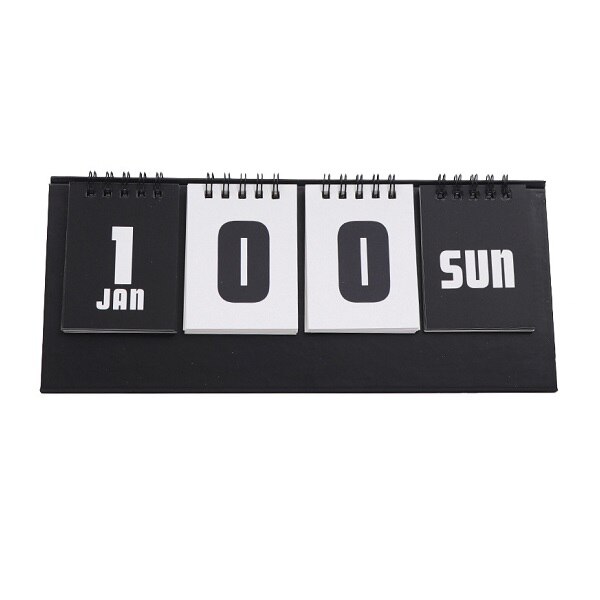 Simple Series Perpetual Calendar Kraft Paper Desk Calendar Agenda Organizer Daily Schedule Planner: black