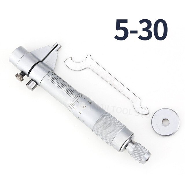 Micrómetro de diámetro interior de 5-30/25-50/50-75mm, calibrador de tornillo métrico de precisión de 0,01 MM, herramienta de medición de tamaño interno: 5 30MM