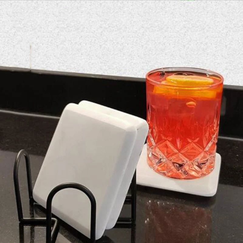 Coaster Holder Mat Storage Rack Silicone Table Mat Holder Tea Coffee Mug Placemat Storage Organizer Table Kitchen Accessories