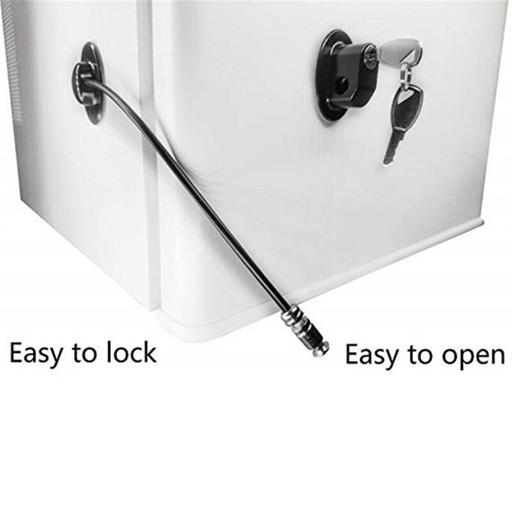 Kinderen veiligheid shifting deurslot Koelkast Deur Slot met 2 Sleutels Koelkast Vriezer Kind Proof Veiligheid Lock