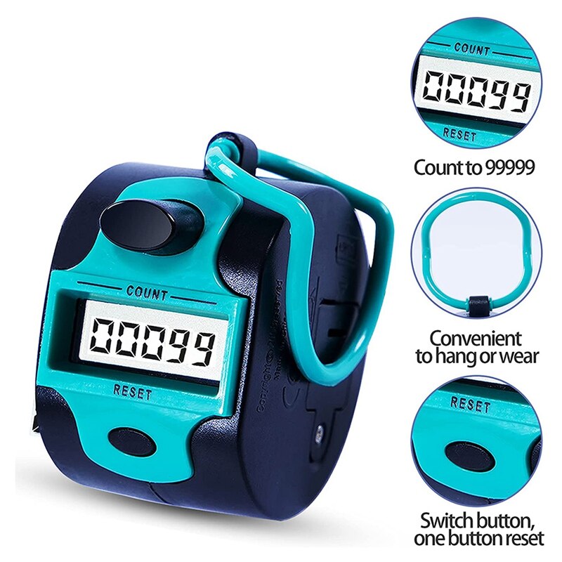 Handy Counter Click Manual Digital Clicker Stitch Tally Counters Finger Mechanical Palm Handheld Pitch Display