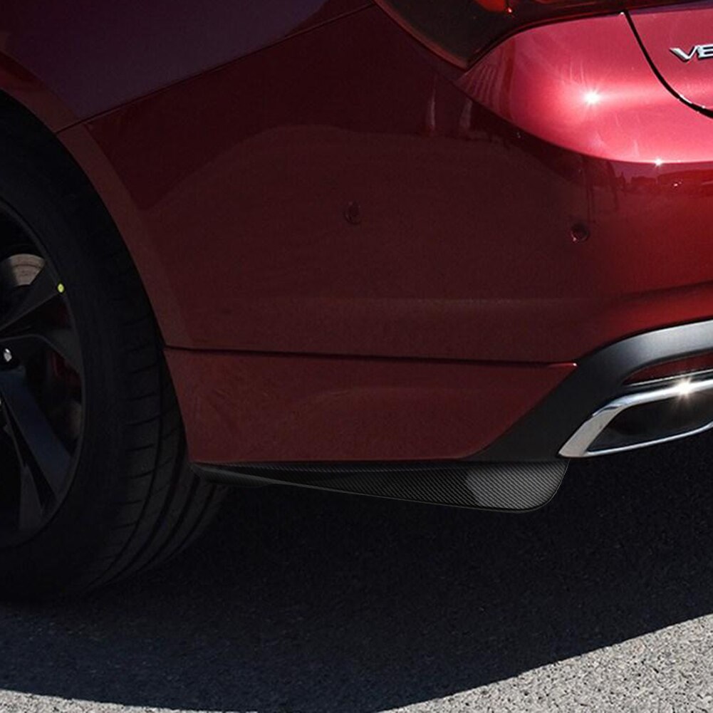 1 Paar Car Rear Canards Universele Auto Body Kit Carbon Fiber Look Abs Plastic Outdoor Anti-Weerstand Repareren Onderdelen