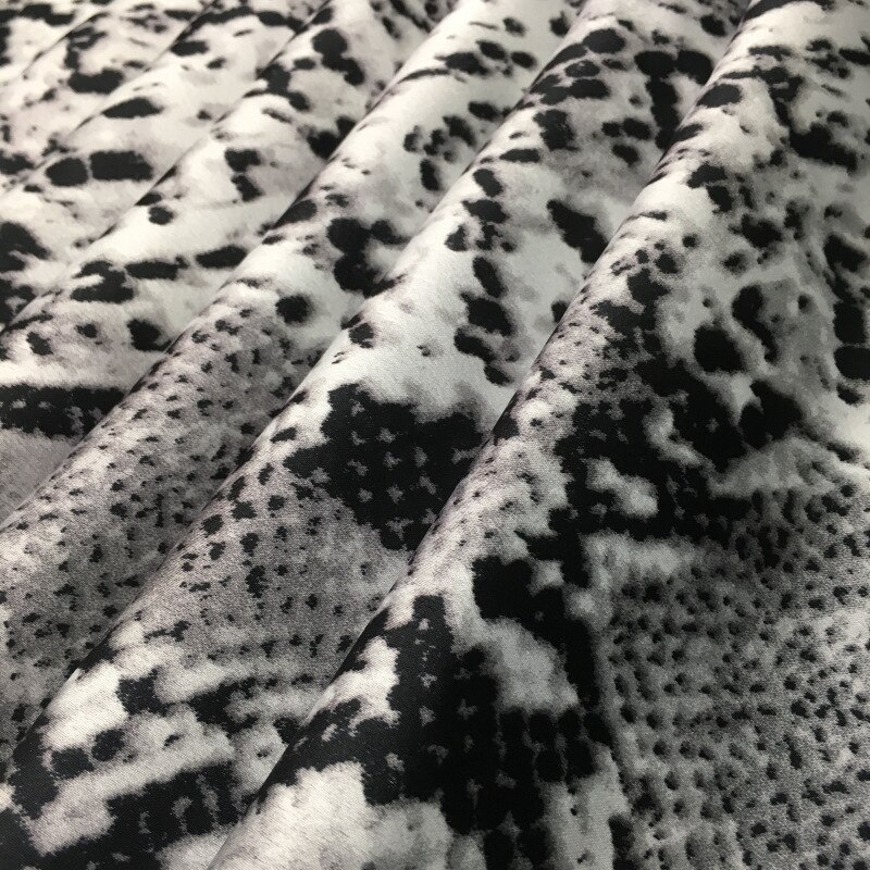150cm snake print stretch satin fabric spring and summer stretch print dress shirt ethnic fabrics cloth