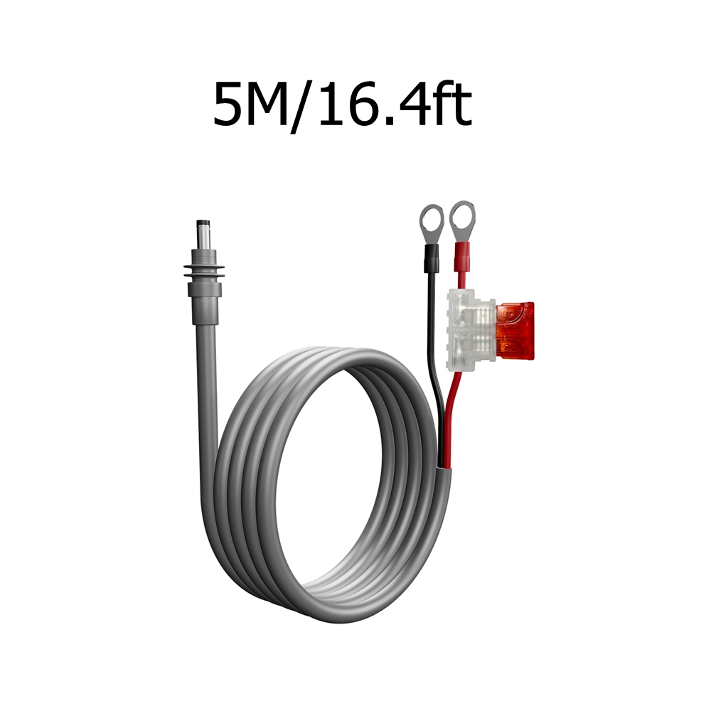 For Starlink Mini Power Cable DC 12V/24V Car Battery Ring Interface with ATC/ATO Fuse Box 18AWG Extension Wire Plug and Play: GRAY